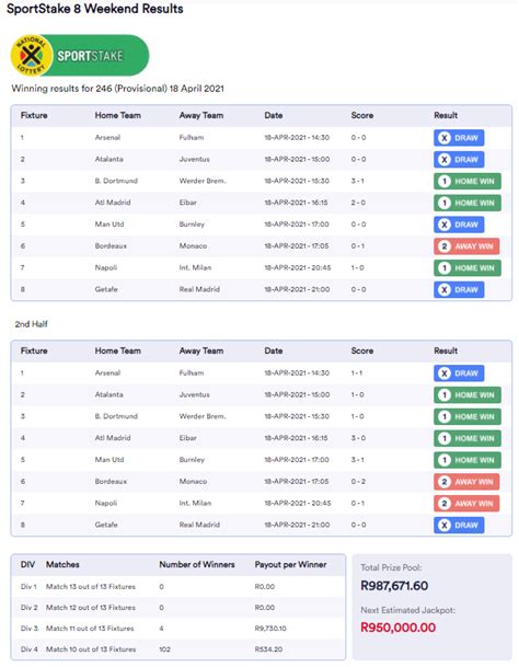 sportstake 8 historical results|Sportstake results from 2021 .